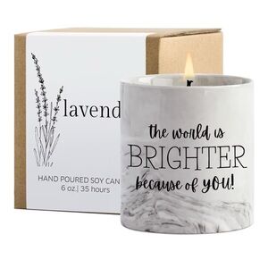 Lavender Scented White Candle